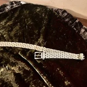 Gucci vintage Stainless steel basket weave belt Men main image 3